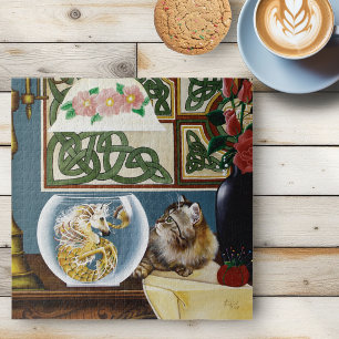 Puzzle Gato Atigrado Encantador Caballo de Mar Fantasía