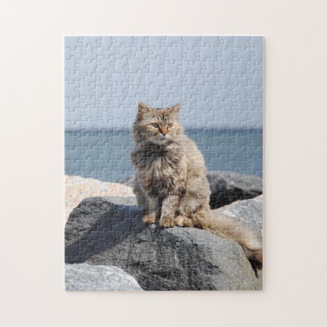 Puzzle Gato azotado por el mar (Vertical)