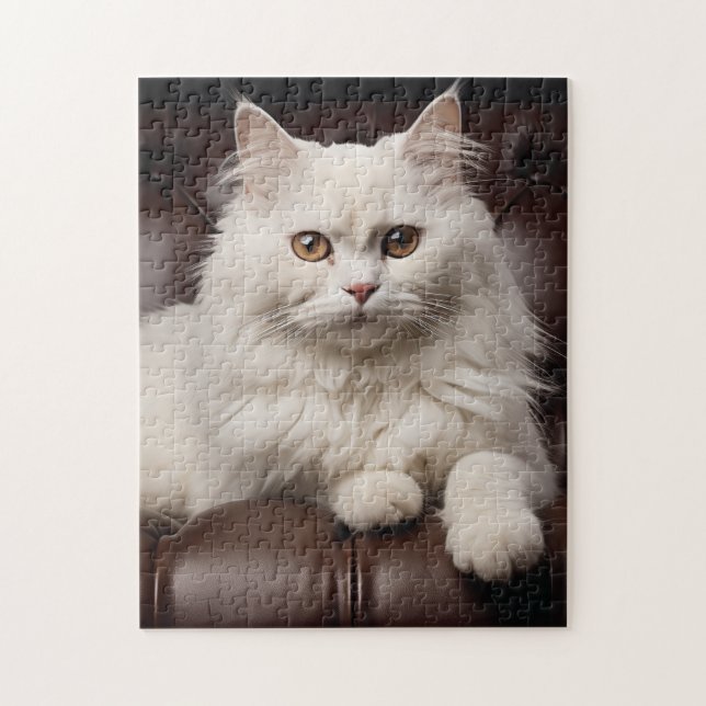 Puzzle Gato blanco majestuoso (Vertical)