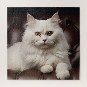 Puzzle Gato blanco majestuoso