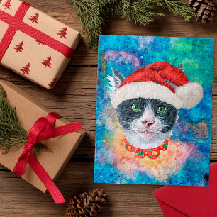 Puzzle Gato blanco y negro lindo regalo de Navidad
