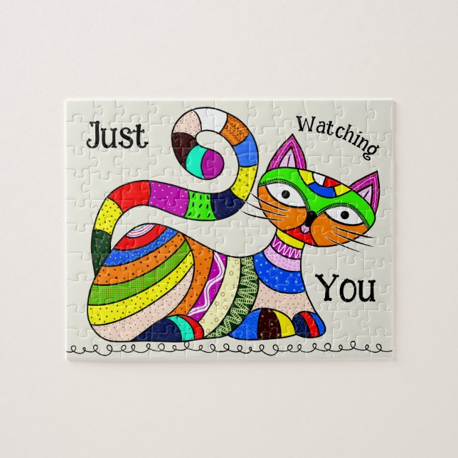 Puzzle Gato Colorido Abstracto (Horizontal)