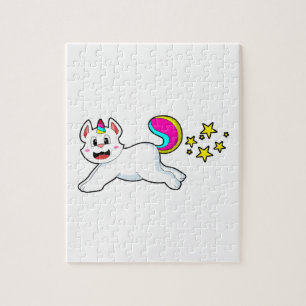 Puzzle Gato como unicornio