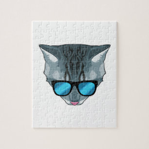 Puzzle Gato con gafas de sol