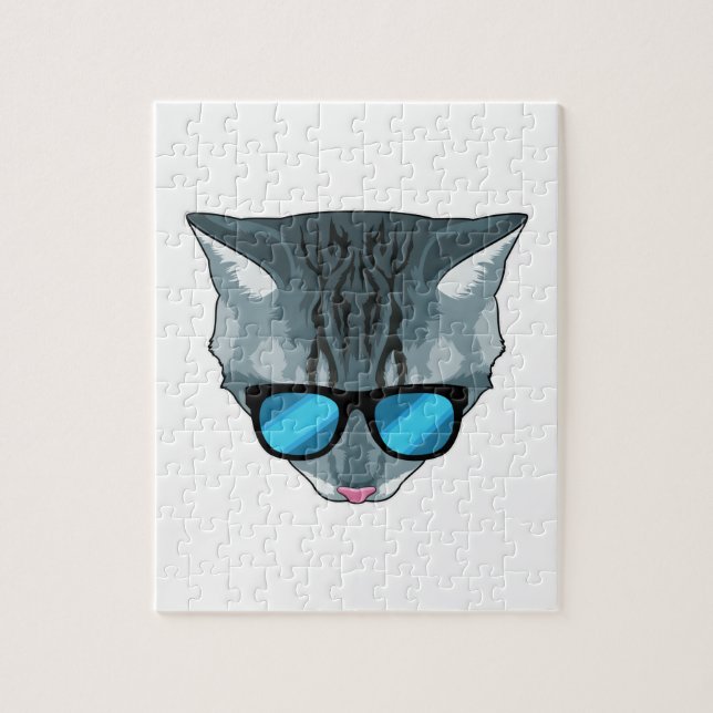 Puzzle Gato con gafas de sol (Vertical)