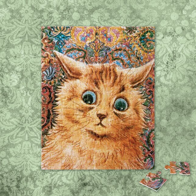 Puzzle Gato con ojos grandes Louis Wain (Subido por el creador)