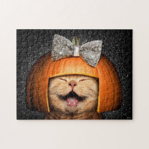Puzzle Gato Con Pelo De Calabaza