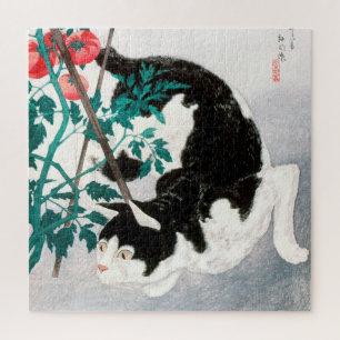 Puzzle Gato con planta de tomate (1931) de Hiroaki Takaha