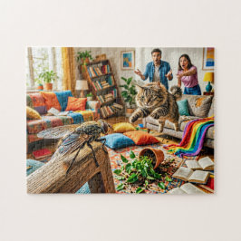 Puzzle Gato crea caos persiguiendo mosca