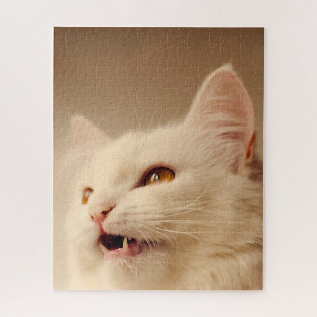 Puzzle Gato de Angora Turca. (Vertical)