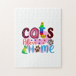 Puzzle Gato de arte jacta bendice a casa_2