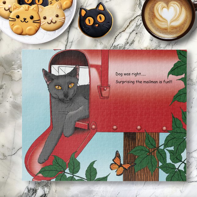 Puzzle Gato de caja de correo rojo (Subido por el creador)