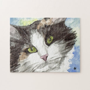 Puzzle Gato de Calico negro y blanco