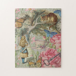 Puzzle Gato de Cheshire de Alicia Jardín del Árbol de Won