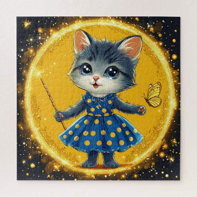 Puzzle Gato de dibujos animados lindo (Vertical)