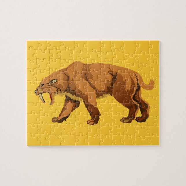 Puzzle Gato de Dientes de Sable (Horizontal)
