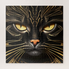 Puzzle Gato de ébano y oro