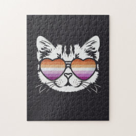 Puzzle Gato de Guay con bandera de lesbiana vigila divert
