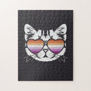 Puzzle Gato de Guay con bandera de lesbiana vigila divert