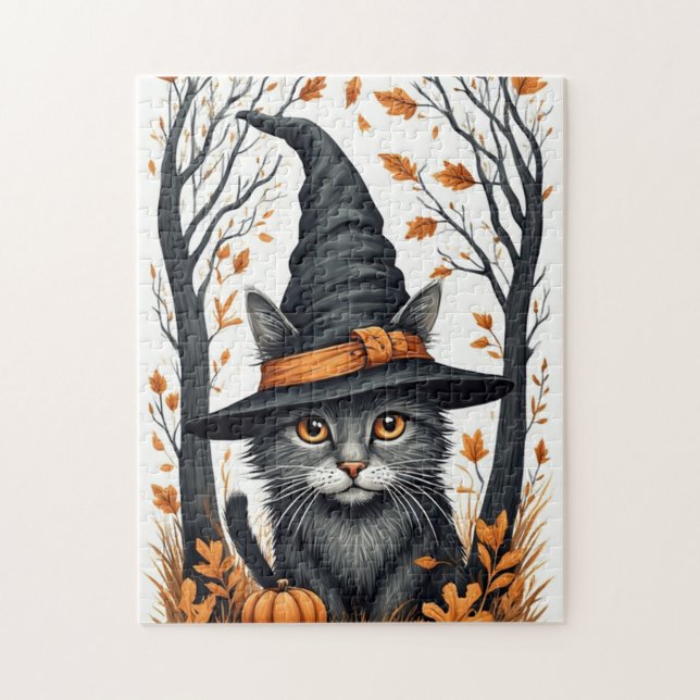 Puzzle Gato de Halloween (Vertical)