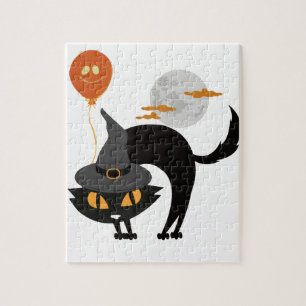 Puzzle Gato de Halloween espumoso