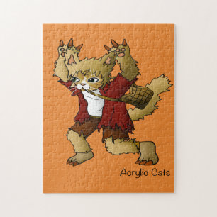 Puzzle Gato de Halloween Werewolf