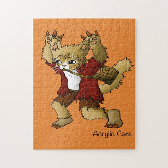 Puzzle Gato de Halloween Werewolf (Vertical)