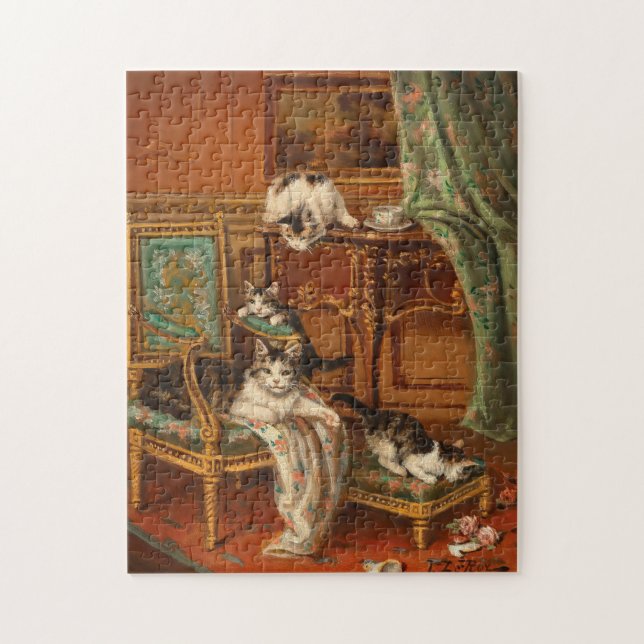 Puzzle Gato de la madre orgulloso | Jules Le Roy (Vertical)