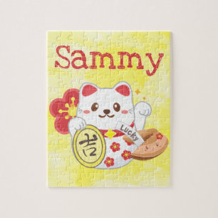 Puzzle Gato de la suerte oriental Kawaii