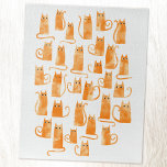 Puzzle Gato de Naranja cutáneo<br><div class="desc">Pequeños gatos de jengibre naranjas de acuarela. Arte original de Nic Squirrell.</div>