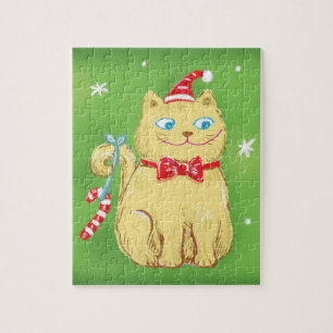 Puzzle Gato de Navidad de dibujos animados lindos con som
