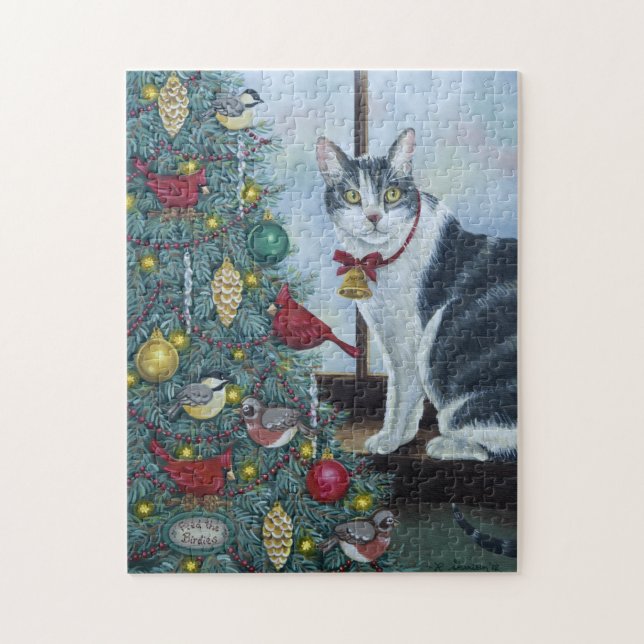 Puzzle Gato de Navidades 0417 (Vertical)