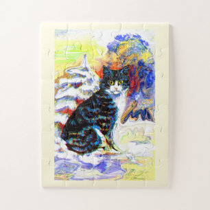 Puzzle Gato de nieve