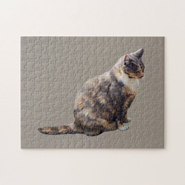 Puzzle Gato de Tabby en tonos marrones (Horizontal)