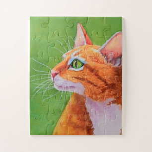 Puzzle Gato de Tabby naranja con saboteadores impresionan