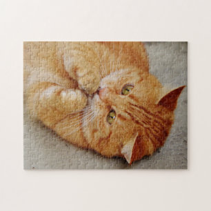 Puzzle Gato de tabla de Naranja lúdico
