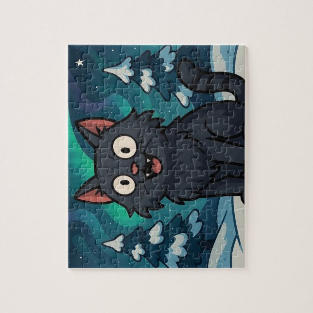 Puzzle Gato de Yule islandés de Navidad (Vertical)