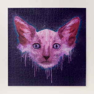 Puzzle Gato del hombre lobo de Lykoi del arte pop