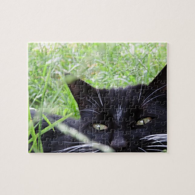 Puzzle Gato del smoking en hierba - (Horizontal)