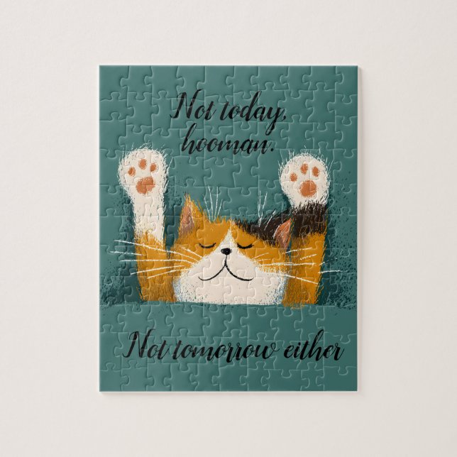 Puzzle Gato divertido y lindo durmiendo (Vertical)