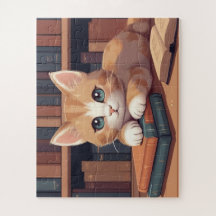 Gato dulce que miente en los libros