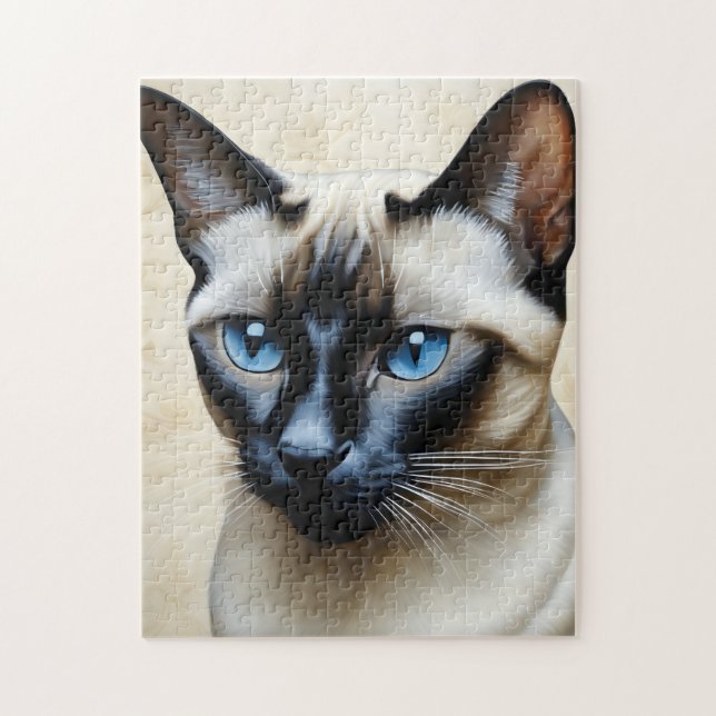 Puzzle Gato elegante siamés (Vertical)