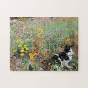 Puzzle Gato en cama floja