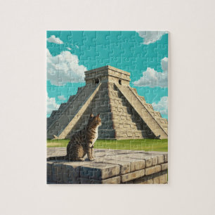 Puzzle Gato en Chichen Itza México Viaje