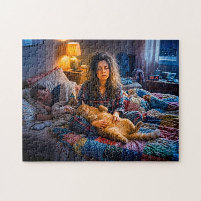 Puzzle Gato Exige Mimos a las 3AM (Horizontal)