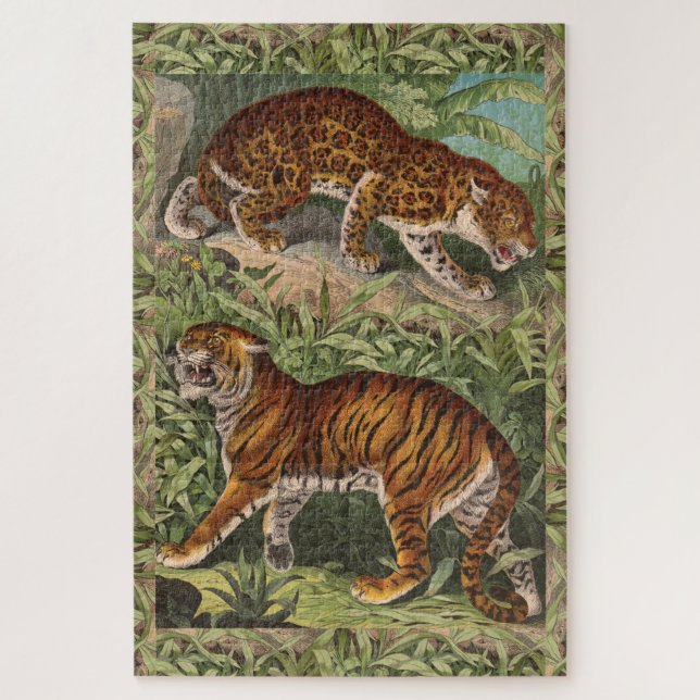 Puzzle Gato grande (tigre y leopardo) (Vertical)