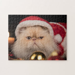 Puzzle Gato Gruñón Santa