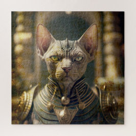 Puzzle Gato guerrero.