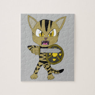 Puzzle Gato Guerrero Chibi