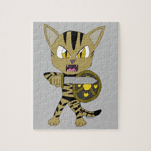 Puzzle Gato Guerrero Chibi (Vertical)